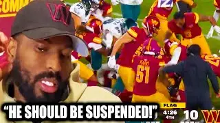Eagles Fight is INSANE! Philadelphia Eagles v Washington Commanders Fight Brawl | Ed Oliver Reaction