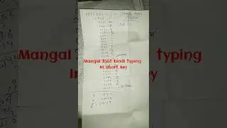 Mangal font typing (short key) 2023