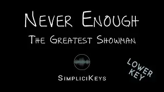 The Greatest Showman - Never Enough (Karaoke Piano) Lower Key