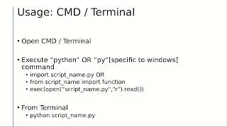 Run Python Scripts from Terminal / CMD  #3