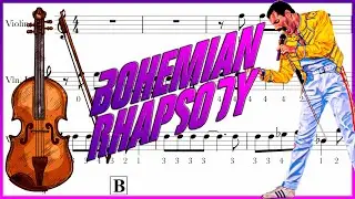 Bohemian Rhapsody violi sheet/ partitura violino / partitura violín - easy violin sheet / F.M.