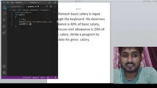 Ramesh basic salary input through the keyboard | Let us C question 1 chapter 1