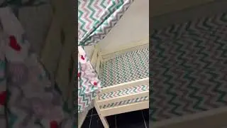 Балдахин и занавески на кроватку домик