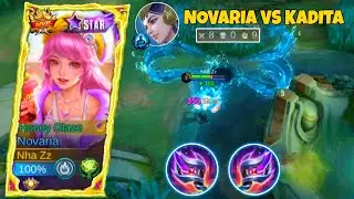 NO DEATH! NOVARIA VS KADITA MIDLAND!! NOVARIA TOP1 GLOBAL BUILD & EMBLEM 2024 | MOBILE LEGENDS