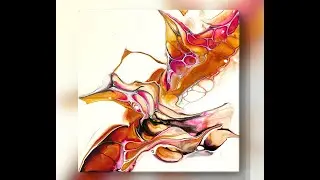 Coaster Series 1 ~ Swipe & Scoop Technique ~ Acrylic Fluid Art 842