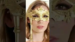 Venezianische Stabmaske gold | dressforfun