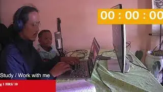 study with me for 1hrs | pomodoro 1hrs/10m |  background music | full focus