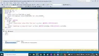 Exception Handling in MS SQL Server