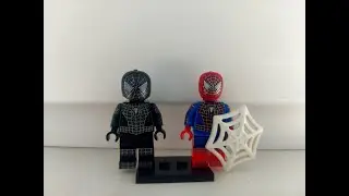 Лего Чёрный и Красный Человек Паук. Lego Black Spider Man.