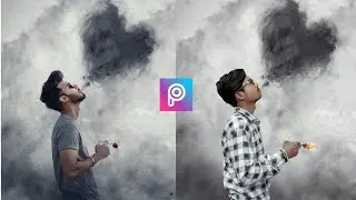Vijay Mahar Smoke Heart❤️ Concept In Picsart Tutorial/ Smoke Editing in Picsart/