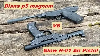Diana p5 magnum проти Blow Air Pistol (швидкість на різних кулях)