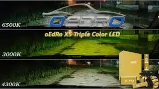 oEdRo X5 9006 Triple Color LED Headlight review + nighttime driving