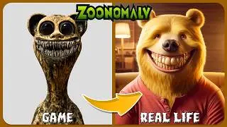 Zoonomaly Game vs Real Life Cute Animal | Zookeeper, Monster Bear, Smile Cat...!