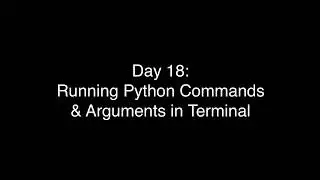 (30 Days of Python) 27-Day 18-Running Python Commands & Arguments in Terminal