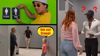 Switching Bathroom Signs Prank Part 7!