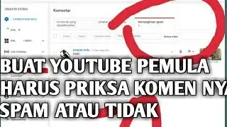 CARA menghapus SPAM DIYOUTUBE CHANNEL