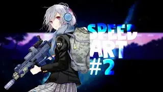 PS Touch [ Speed Art #2] Blue/purple Abstract Anime