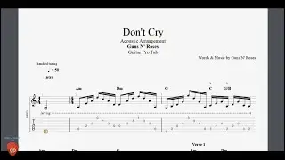 Guns N' Roses - Don't Cry - Acoustic - Guitar Pro Tab