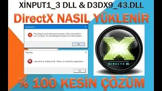 xinput1_3 dll d3dx9_43.dll EKSİK ÇÖZÜMÜ - DirectX NASIL YÜKLENİR (PES)