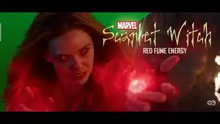 Marvel-Scarlet witch Red Fume Energy effect video || Green screen background ||
