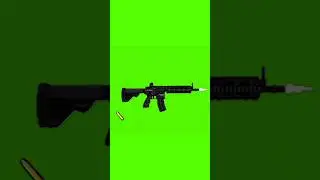 m416 gun firing green screen  