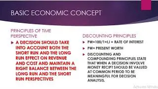 BASIC ECONOMIC CONCEPTS  MANAGERIAL ECONOMICS