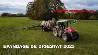 🌿MASSEY FERGUSON 8S à l’épandage de DIGESTAT sur prairie 😍