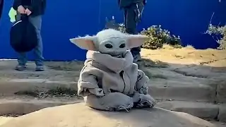 Baby Yoda Dances on Set ft Darth Vader