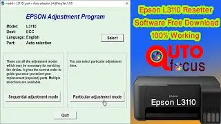 Reset Epson L3110/L3150  | Reset Epson L3110/L3150| Fix Red Light Blinking 100%Tested