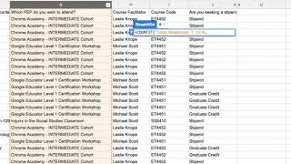 COUNTIF Function in Google Sheets