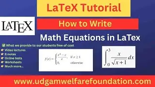 How to Write Math Equation in Latex, Latex Math Equations Tutorial, Latex Equation Examples