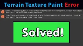 Terrain Texture Paint Error: Graphics.CopyTexture source and destination have different mipmap limit