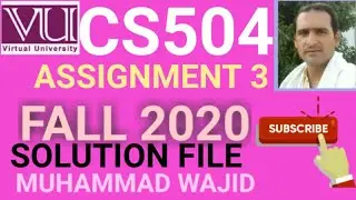 cs504 assignment 3 solution fall 2020