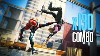 Spider-Man PS4 - Flawless Combat Gameplay | x130 Perfect Combo | Velocity Suit