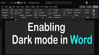 How to enable black mode in MS Word