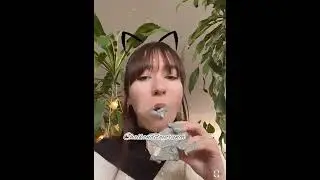 ASMR  blue uzbek  clay paste eating  with wet chalk crunch