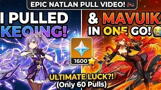 My FIRST BIG PULL Session in Genshin Impact! (60 Pulls Insane Luck?! 😭🔥)  Pulling Mavuika & Keqing! 