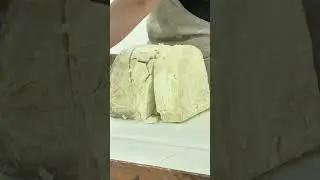 Satisfying ASMR video of us cutting our Shea Butter 😌 #ASMR #SheaButter #SatisfyingVideo #Shorts