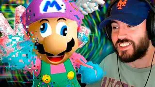 Mario 64 pero todo es un caos