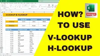 How to use VLOOKUP & HLOOKUP in excel