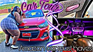 First car tour + decorate my car with me with amazon must haves💕 | 2017 Chevy Spark| life of Kia h