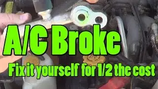 DIY A/C Repair Replace Leaky Hose Vacuum and Recharge your A/C System
