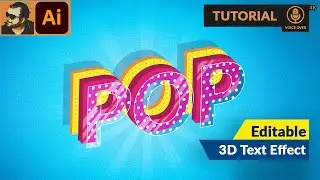 How to Create a Cool 3D Isometric Text Effect in Adobe Illustrator | Tutorial
