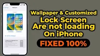 Wallpaper Not Showing On iPhone Lock Screen After iOS 17 Update !! FIXED!! Apple info