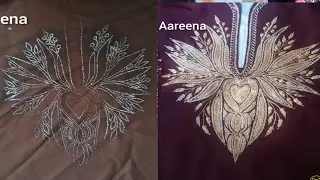 How to trace round neck tilla design on pheran 2024