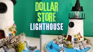 DIY Dollar Store Miniature Lighthouse 🌊
