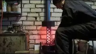 Печь на отработке Греемся