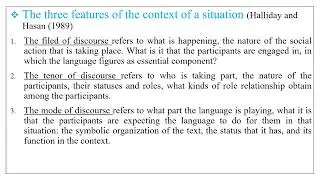 Discourse Analysis - Lesson 2 - Major Concepts in Discourse Analysis