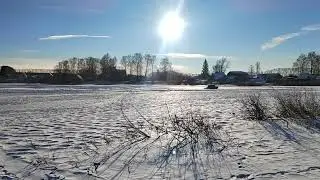Дрифт по льду озера в Иглино Башкортостан, пос. Ягодная. Вот такая рыбалка! декабрь 22.
