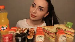 МАМА НЕ ДОВОЛЬНА МОИМИ ВИДЕО 🤪 СУШИ 🍣 Мукбанк Ayka Emilly